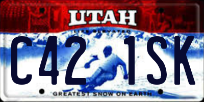 UT license plate C421SK