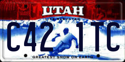 UT license plate C421TC
