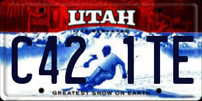 UT license plate C421TE