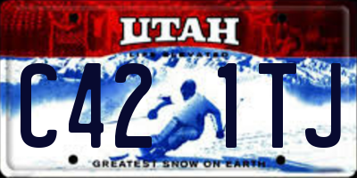 UT license plate C421TJ