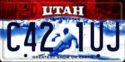 UT license plate C421UJ