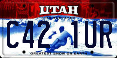UT license plate C421UR