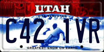 UT license plate C421VR