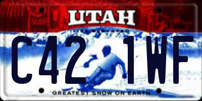 UT license plate C421WF