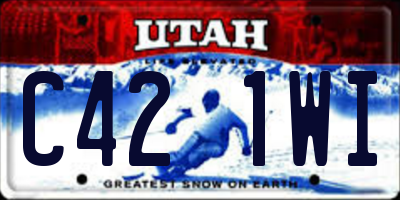 UT license plate C421WI