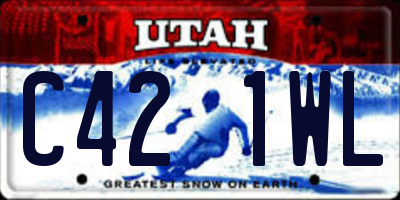UT license plate C421WL