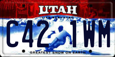 UT license plate C421WM