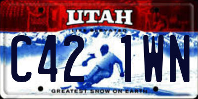 UT license plate C421WN