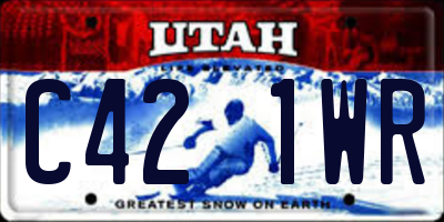 UT license plate C421WR