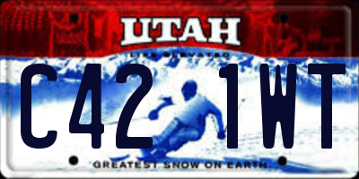 UT license plate C421WT