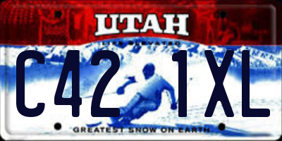 UT license plate C421XL