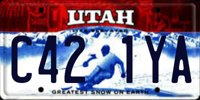 UT license plate C421YA