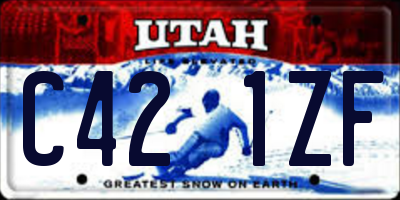 UT license plate C421ZF
