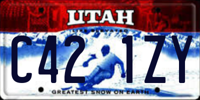 UT license plate C421ZY