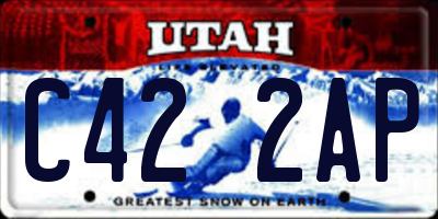 UT license plate C422AP