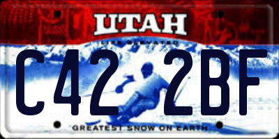 UT license plate C422BF