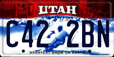 UT license plate C422BN