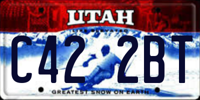 UT license plate C422BT