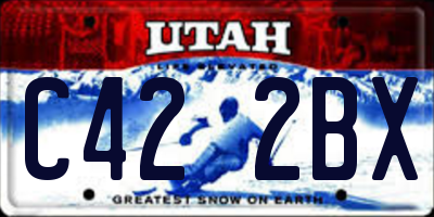 UT license plate C422BX