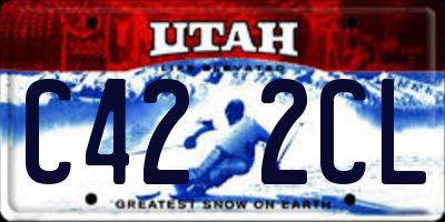 UT license plate C422CL
