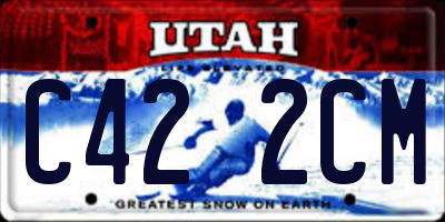 UT license plate C422CM