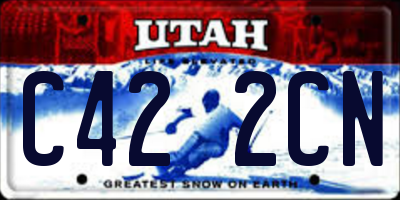UT license plate C422CN