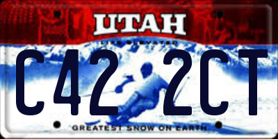 UT license plate C422CT