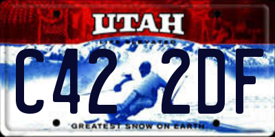 UT license plate C422DF