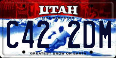 UT license plate C422DM