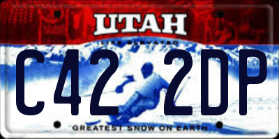 UT license plate C422DP