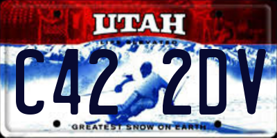 UT license plate C422DV