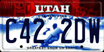 UT license plate C422DW
