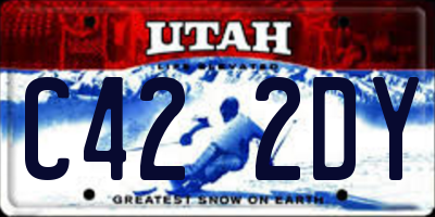 UT license plate C422DY