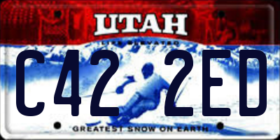 UT license plate C422ED