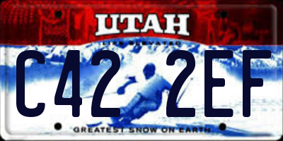 UT license plate C422EF