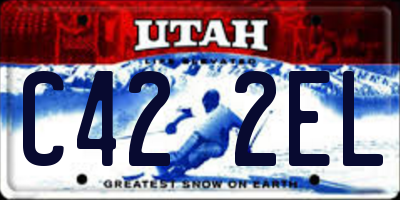 UT license plate C422EL