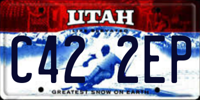 UT license plate C422EP