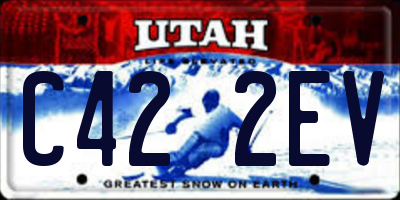 UT license plate C422EV