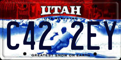 UT license plate C422EY