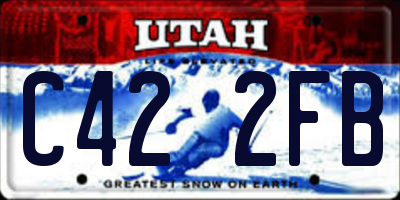 UT license plate C422FB