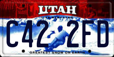 UT license plate C422FD