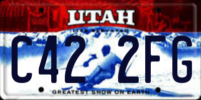 UT license plate C422FG