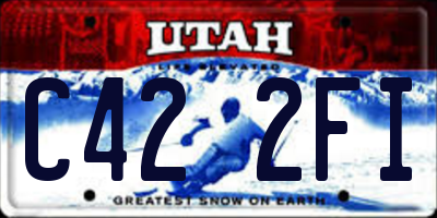 UT license plate C422FI