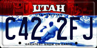 UT license plate C422FJ