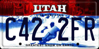UT license plate C422FR