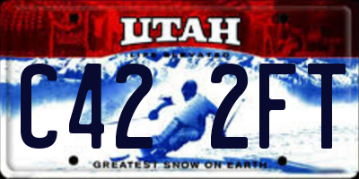 UT license plate C422FT