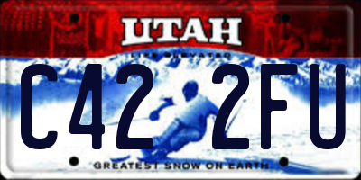 UT license plate C422FU