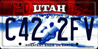 UT license plate C422FV