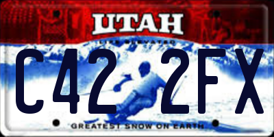 UT license plate C422FX