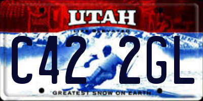 UT license plate C422GL